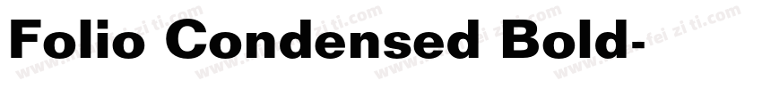 Folio Condensed Bold字体转换